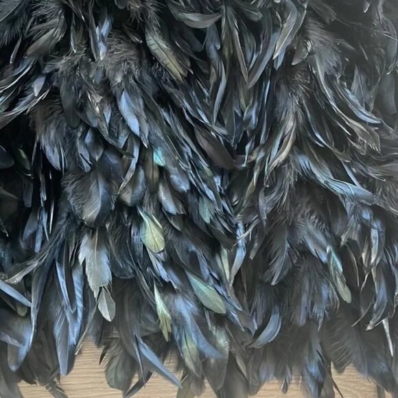 Chasing Fireflies Girl's Black Sequin Feather Dress Size 10 1925 - Picture 5 of 9